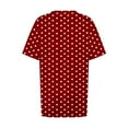 thumbnail image 3 of Aloohaidyvio Plus Size Shirts for Women,Women's Soft Polka Dot Printed Cotton T Shirts Summer Short Sleeve Round Neck Casual Tops 2024 Trendy Loose Basic Tee Blouse, 3 of 4