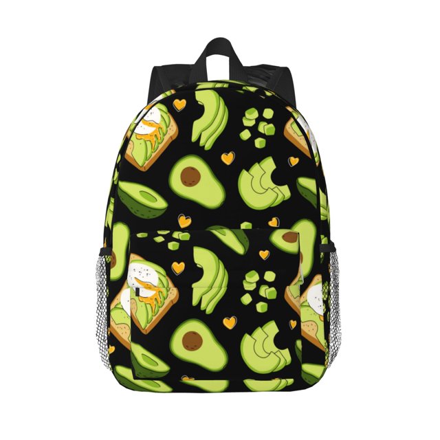 Disketp Avocado Toast Mochila Escolar de 15 Pulgadas, Mochila Ligera para Estudiantes, Viajes y Trabajo, Cómoda y Resistente para el Uso Diario