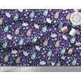 thumbnail image 2 of Soimoi Tissu Popeline de Coton Floral & Rabbit Tissu Imprimé pour Enfants au Mètre 56 Pouces de Large, 2 of 3