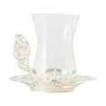 thumbnail image 1 of Taza de té con flores, vaso de vidrio, taza para jugo, té, leche, vaso para beber, tazas de espresso para graduación femenina, regalo de cumpleaños Argén, 1 of 8