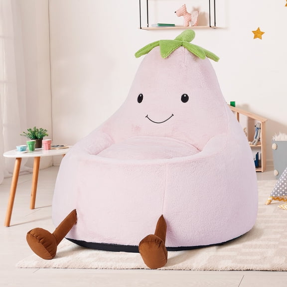 TOPCOMFY Toddler Sofa Ergonomic Design with Artificial Plush Fabric for Kids Lounge Area