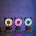 thumbnail image 3 of USB Silencioso 2 Velocidades Ventilador de Portátil Recargable Ventilador LED Soporte de Escritorio Ventilador Personal Ventilador de Mano - marrón Baoblaze Usb LED Fan Desk Stand, 3 of 8