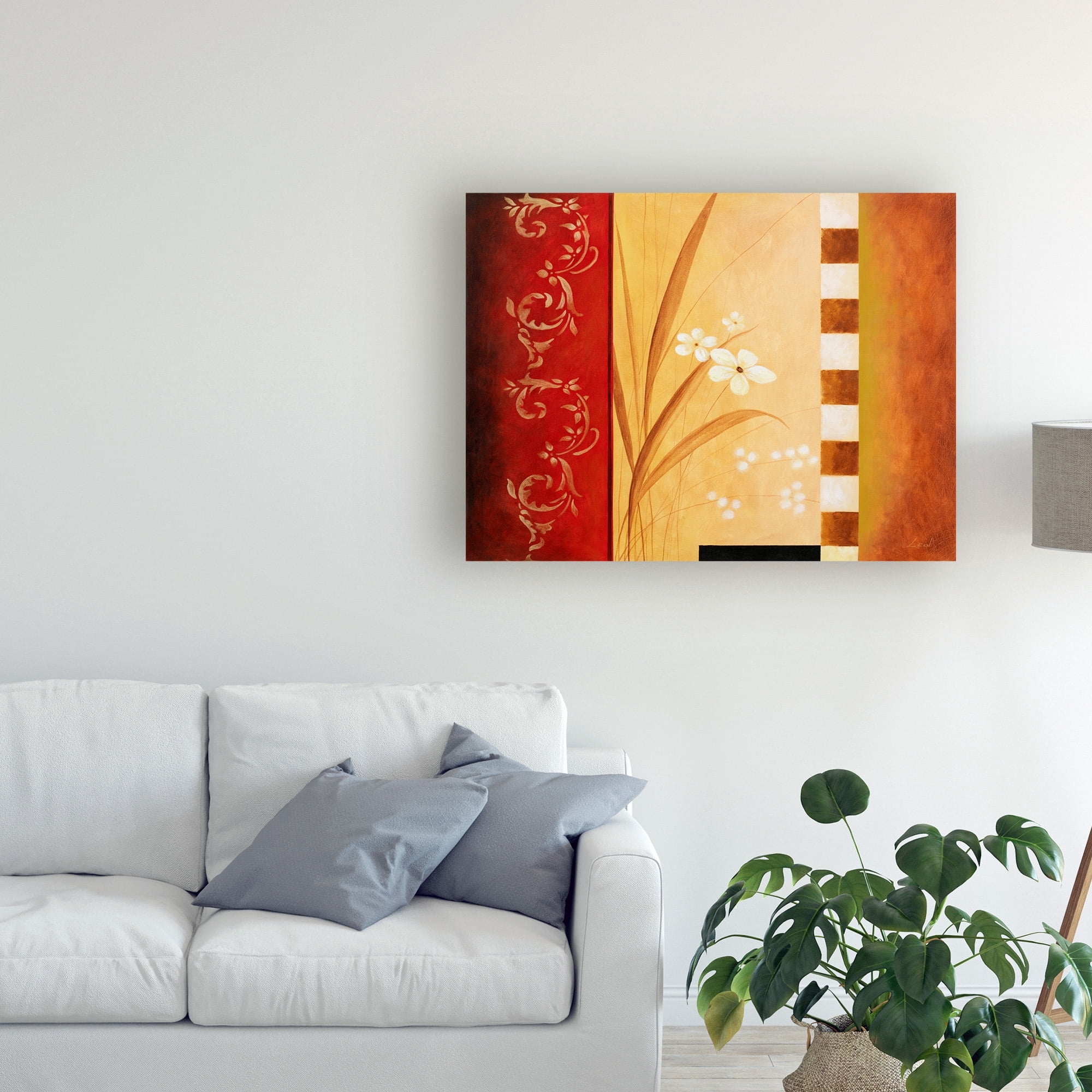 Trademark Fine Art 'White On Panels 1' Canvas Art by Pablo Esteban