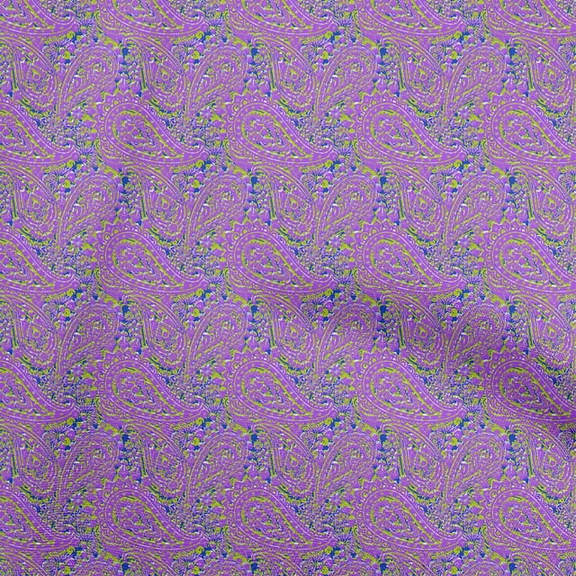 oneOone Velvet Purple Fabric Floral Sewing Craft Projects Fabric Prints By Yard 58 Inch Wide