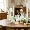 thumbnail image 5 of DIY Wreath Metal Ring With Wooden Base - Floral Arrangement for Wedding Centerpieces Table Decor and Party Ornament, 5 of 6