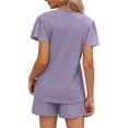 thumbnail image 4 of Ichuanyi liquidación moda femenina sexy verano manga casual de manga corta camiseta de empalme de dos piezas set de dos piezas ICHUANYI WER202308213086, 4 of 7