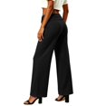 thumbnail image 4 of Fold Over Yoga Pants for Women Wide Leg High Waist Gym Stretch Fall Lounge For Sport Workout Yoga XL, 4 of 5