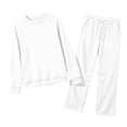 thumbnail image 7 of Yutgune Women's 2 Piece Sweatsuit Oversized Crew Neck Long Sleeve Sweatshirt Wide Leg Pants Casual Fall Loungewear Outfit, 7 of 7
