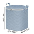 thumbnail image 4 of Taotanxi 210L Extra Large Blanket Storage Bags, Foldable Comforter Storage with Reinforced Handles, Clothes Storage Containers for King Comforter, Bedding, Pillow, Sheet, Storage Bin with Lids, 4 of 7