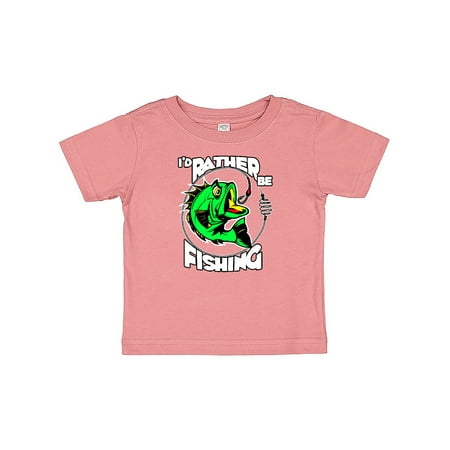 

Inktastic I d Rather Be Fishing Gift Baby Boy or Baby Girl T-Shirt