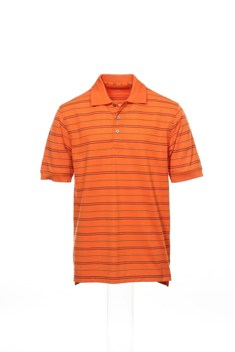 Izod 'Perform X' Orange Striped Polo Shirt Golf , Size Small - Walmart.com