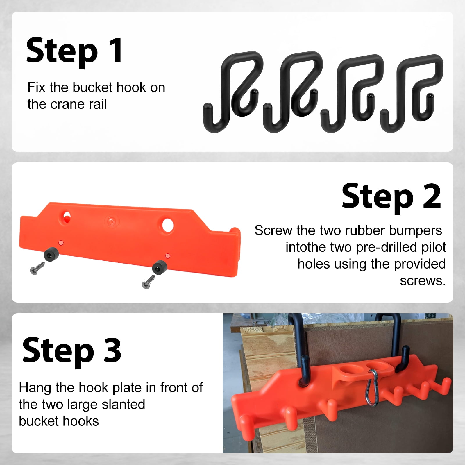 RYANSTAR RACING Lineman Tool Board Bucket Truck Tool Organizer for Bucket Trucks and Lineman Line Work Bucket Accessories Including 2Pcs 2” Aerial Bucket Hooks and 2Pcs 3” Aerial Bucket Hooks