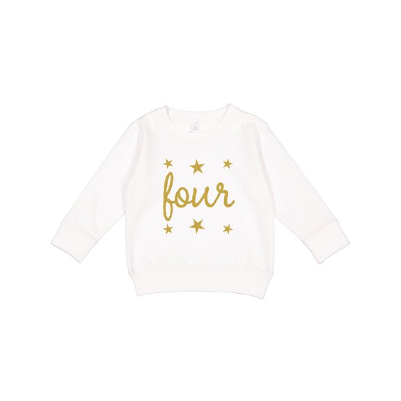 Inktastic 4th Birthday Gold 4 Year Old Toddler Sweatshirt