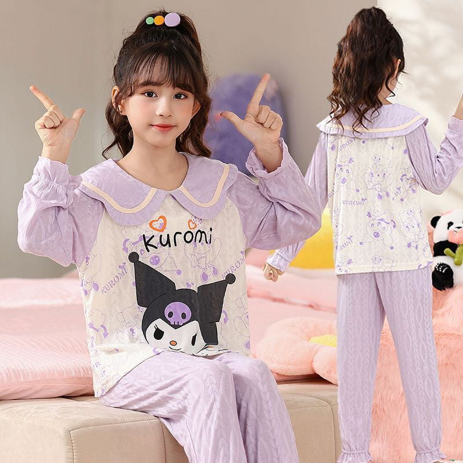 Sanrio Hello Kitty Girls Pajamas Cinnamoroll Cotton Nightwear