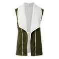 thumbnail image 5 of DHFJKG Women's Suede Vest With Wool Fuzzy Lining Casual Open Front Lapel Sleeveless Vest Jacket Coat Soft Outerwear, 5 of 5