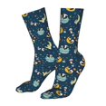 thumbnail image 5 of KLL Space Sleeping Panda Print Womens Crew Socks Athletic Middle Tube Long Socks Novelty Socks Gifts For Men, 5 of 7