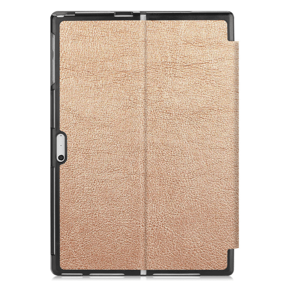 For Microsoft Surface Pro4/5/6/7 Stand Cover Pen Holder 12.3" Tablet Lightweight Hard Case (Rose Gold)