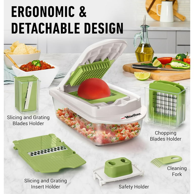 MÜELLERHOME Pro-Series 10-in-1, 8 Blade Vegetable Chopper, Onion