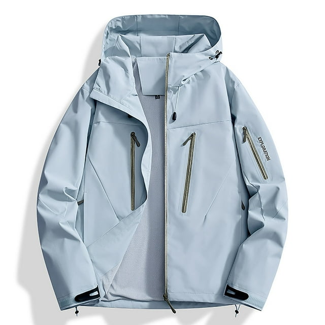 Pisexur Winter Jacket for Women Spring And Fall Thin Waterproof And Windproof Workwear Jacket Sky Blue,L