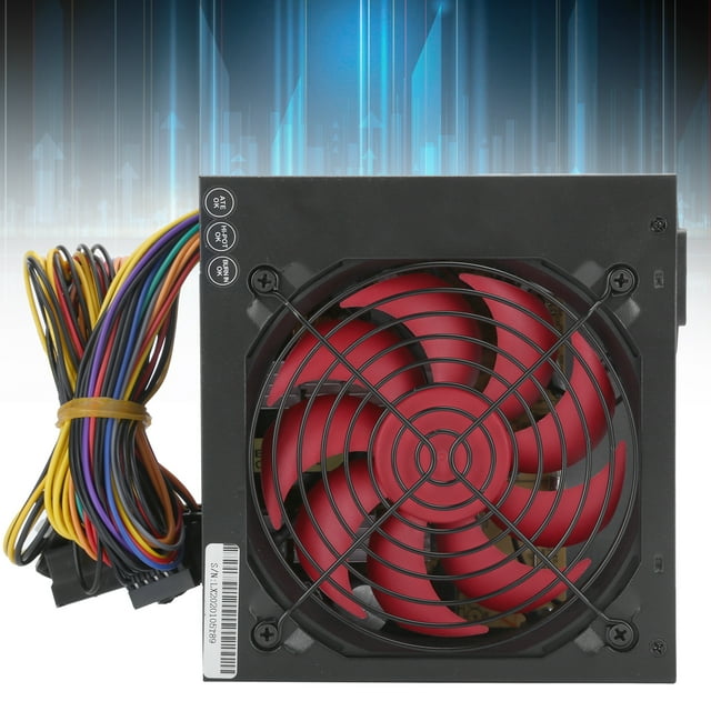 Power Supply for PC, 250W ATX Power Supply with 20+4 Pin Motherboard Interface, 4 Pin CPU 12V Interface, 2 Fan Interface, for Basic Desktop Systems Low Noise