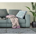 thumbnail image 4 of Amrita Sen Designs  18 x 18 in. Paisley Leaf Geo Broadcloth Indoor & Outdoor Zippered Pillow - Light Blue & White, 4 of 5
