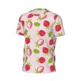 thumbnail image 6 of Wukai Hand Drawn Strawberry Print Men's Short-Sleeved Mesh T-Shirt,Quick-Dry Short Sleeve Workout T-Shirt-Medium, 6 of 8