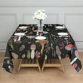 thumbnail image 3 of Red Mushroom Leaf Black Pattern Square Tablecloth,Waterproof Square Table Cover,Wipeable Spillproof Washable Table Cover for Home Kitchen Party Decor 60"x60"(152x152cm), 3 of 6
