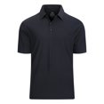 thumbnail image 2 of BiZtdJrK Sales of The Day Clearance, Golf Shirts for Men Summer Short Sleeve Button Collared Polos Shirt Solid Color Casual Sports Tennis T-Shirt 2025 Going Out Tops Black XXL, 2 of 7