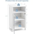 thumbnail image 3 of Small Floor Storage Cabinet/Organizer with Drawer and Door, For Bathroom & Toilet, White, 3 of 8