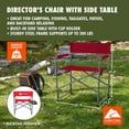 thumbnail image 2 of Ozark Trail Director Chair with Side Table, Red, 2 of 13