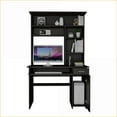 thumbnail image 4 of Desks with Hutch, Keyboard Tray, CPU Door, 5 Shelves & Drawer | Black | Engineered Wood, 4 of 9