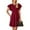Red, variant on DOKOTOO Women's Ruffle Sleeve Cocktail Dress - Spring Summer High Waist Crewneck Flowy A Line Mini