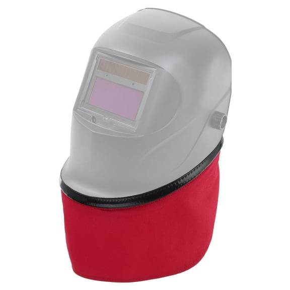 Uxcell Welding Helmet Bib FR Cotton Split Wrap-Around Helmet Bib Neck Protector Cover Welding Hood Accessories with Press Fit Seal for Most Welding Helmets, Red