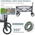 thumbnail image 3 of Wubio Collapsible Wagon,Portable Folding Wagon Garden Cart Outdoor Utility Grocery Wagon for Shopping, Beach, Camping, Sports, Picnic (Grey), 3 of 9