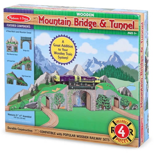 melissa & doug mountain tunnel train set