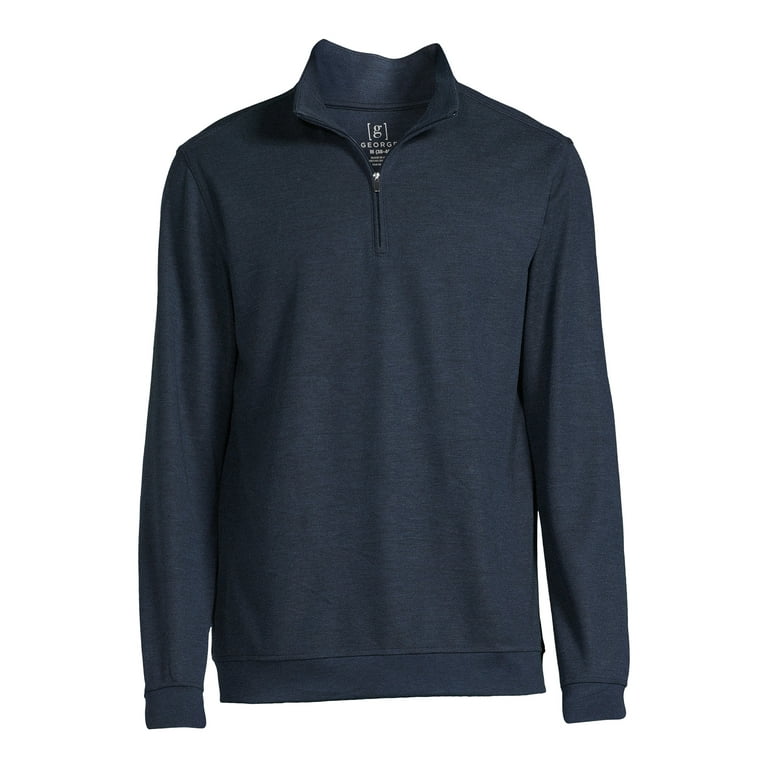 George Men's Quarter Zip Pullover - Walmart.com