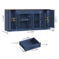 thumbnail image 3 of Hiphuta 70.8"W Large Buffet Cabinet with 6 Doors, Modern Farmhouse Sideboard with 2 Drawers, Coffee Bar for Kitchen Dining Room Living Room, Blue, 3 of 7