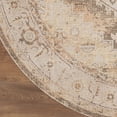thumbnail image 2 of Nourison Astra Machine Washable 7'10" x Round Beige Vintage Indoor Rug, 2 of 9