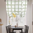 thumbnail image 3 of Sage Green Buffalo Plaid Balloon Curtains for Windows, Bedroom Curtains 54 Inch Length, Farmhouse Check Stripes Geometric Tie Up Curtains Panels Thermal Insulated Bathroom Curtains Window 42"x54", 3 of 8