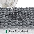 thumbnail image 5 of FRABE Luxury Bathroom Rug, Ultra Soft Quick Dry Bath Mat, Non-Slip Absorbent Thick Chenille Bath Rug, Cozy Braid Design Floor Mat for Bathtub, Sink, Laundry, Bedroom, Grey, 24"x36", 5 of 9