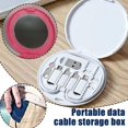 thumbnail image 2 of Caja de almacenamiento portátil multifunción para cable de datos, cable de datos de 60 W, carga rápida, Pingguo, Android, USB, cinco en uno, 2 of 7