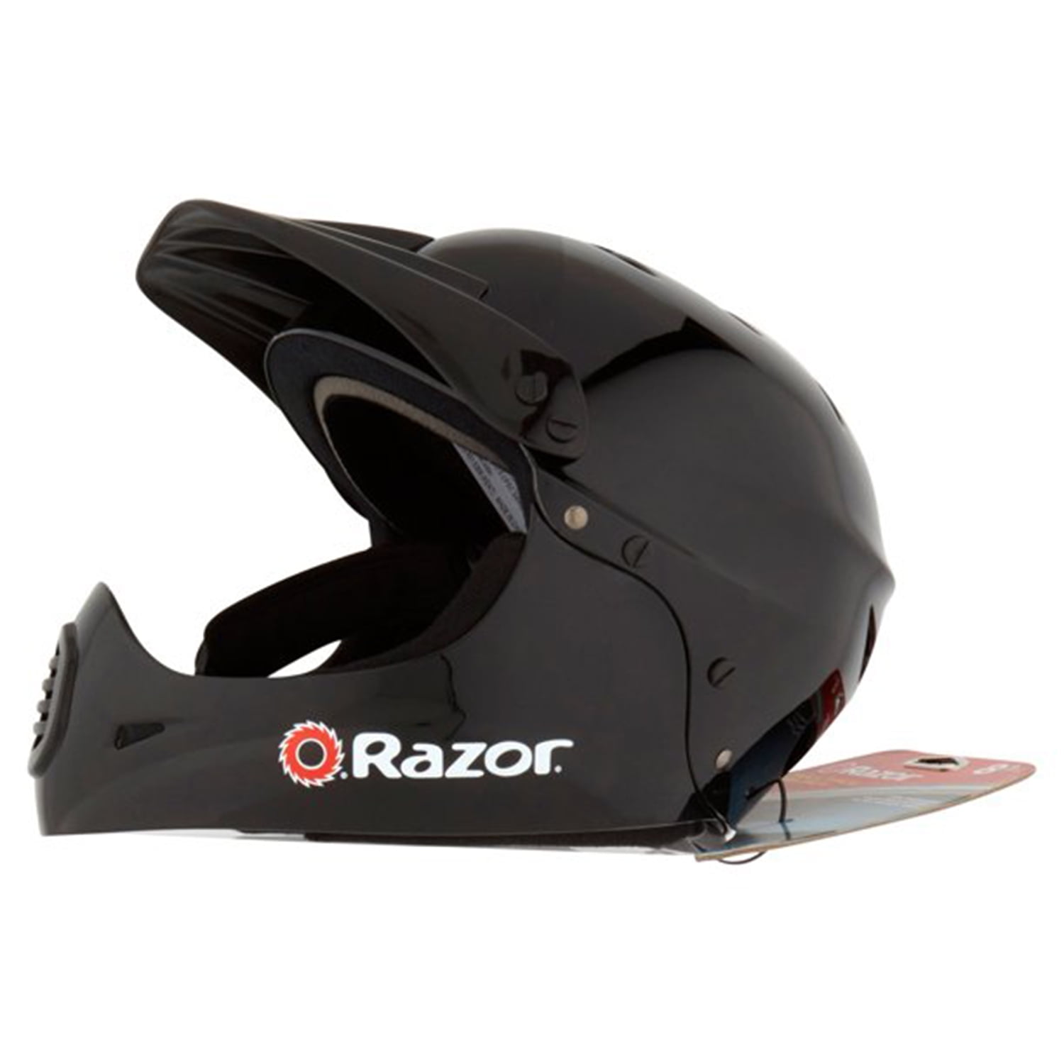 Razor Kids Youth Full Face Padded BMX Bike Bicycle Scooter Helmet Glossy Black Walmart