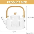 thumbnail image 3 of MIANGASTORE Infuser Tea Pot Transparent Tea Kettle Glass Tea Container Infuser Teapot, 3 of 6