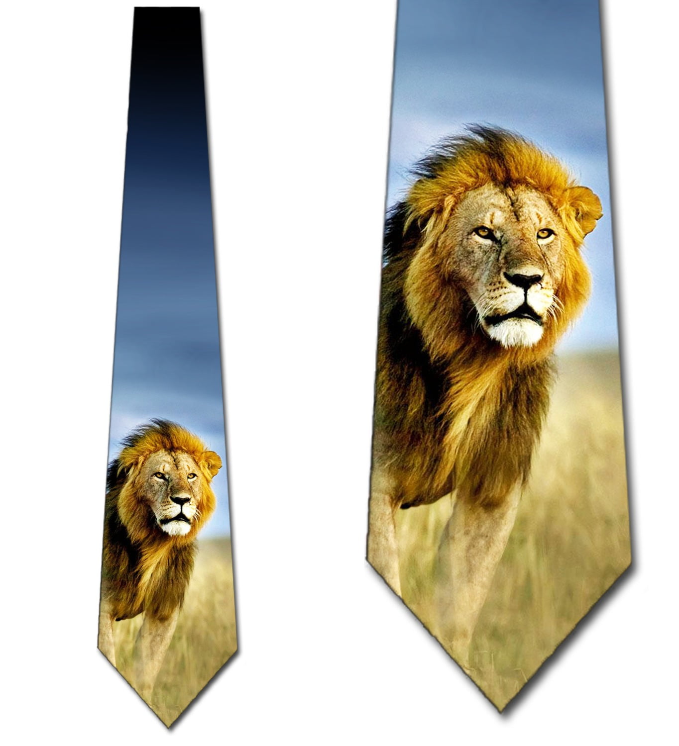 Lion Ties Mens King Of The Jungle Animal Necktie By Three Rooker Walmart Com