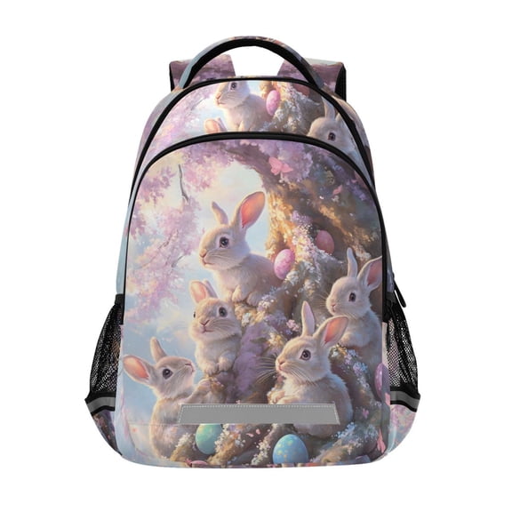 ALAZA Rabbits on Tree Backpack Elementary School Bag Bookbag Travel Rucksack