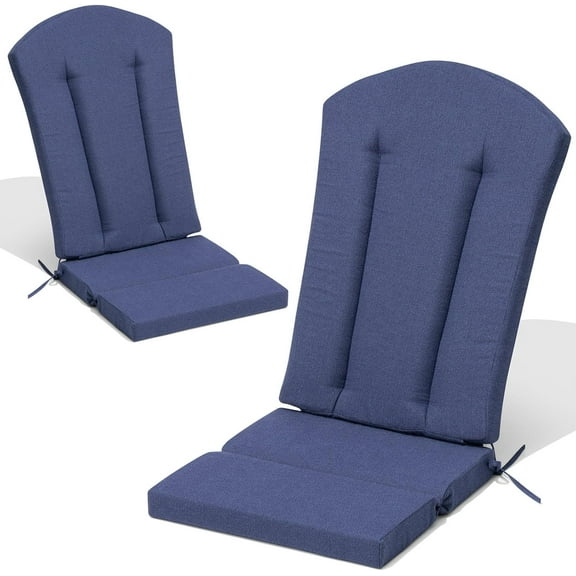 Crestlive Products Adirondack Chair Cushions Set of 2 Outdoor Rocking Chair Cushions Water Resistant 50x20x2.4 Inch High Back Patio Replacement Cushions, Sky
