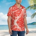 thumbnail image 5 of Daiia Beef Steaks Hawaiian Shirt for Men Gentle Cotton Regular Short Sleeve Casual-Small, 5 of 9