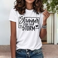 thumbnail image 6 of Ankishi Funny Tshirt Women Stronger Than The Storm Fashion Casual T Shirt Summer Loose Fit Clothes for Travel Dating, 6 of 7