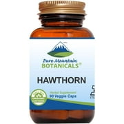 Hawthorn Berry Capsules - 90 Kosher Vegan Caps with 1000mg Organic Hawthorne Berry