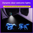 thumbnail image 2 of Luz de proyección LED dinámica para puerta de coche, luz de proyección de atmósfera de puerta de dibujos animados 3D, carga USB, luz decorativa de bienvenida inalámbrica Fivean unisex, 2 of 2